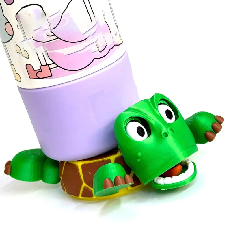 2 Colors Quirky Turtle Coaster Panicked Turtle Insulated Coaster Ornament Stress Relief Funny Bugsy Doll Mug Base Decoration
