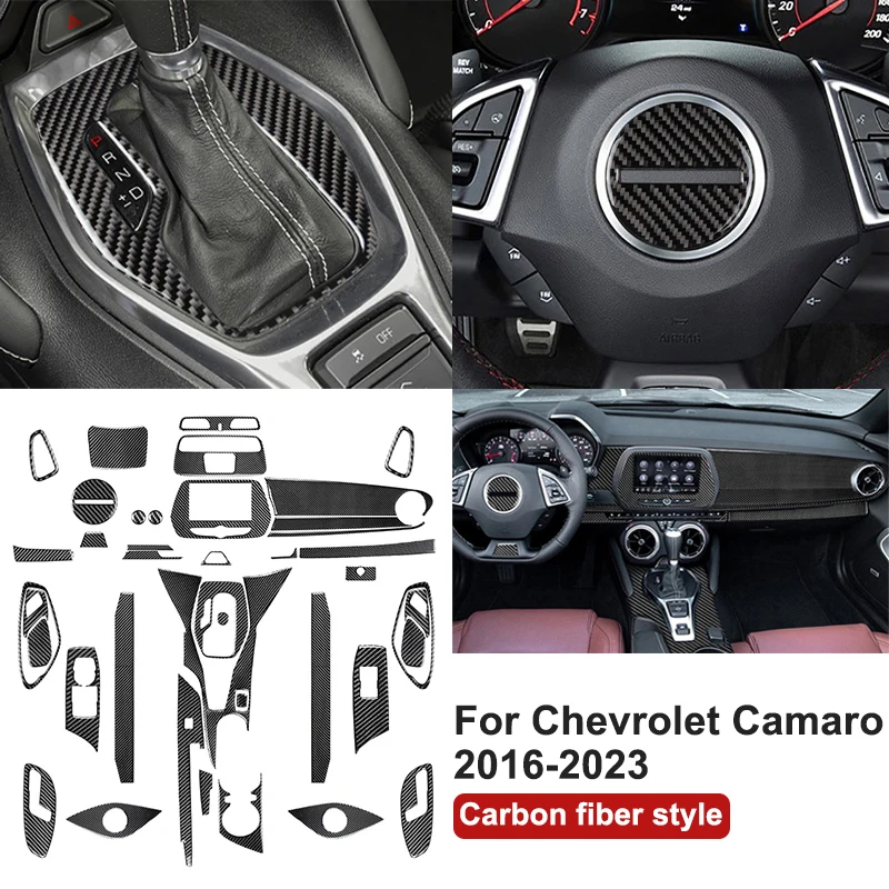 Para Chevrolet Camaro 2016-2023 Panel de Control de cambio de marchas de coche cubierta de tablero pegatina decorativa accesorios de modificación Interior