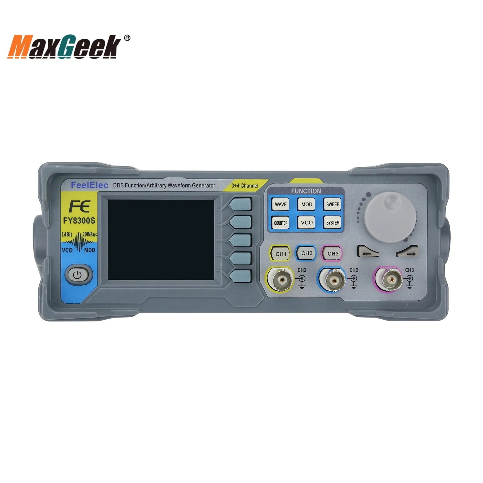 Maxgeek FY8300S-20M 20MHz 40MHz 60MHz 3-Channel DDS ฟังก์ชั่นรูปคลื่นโดยพลการสัญญาณ 4CH TTL ระดับเอาต์พุต