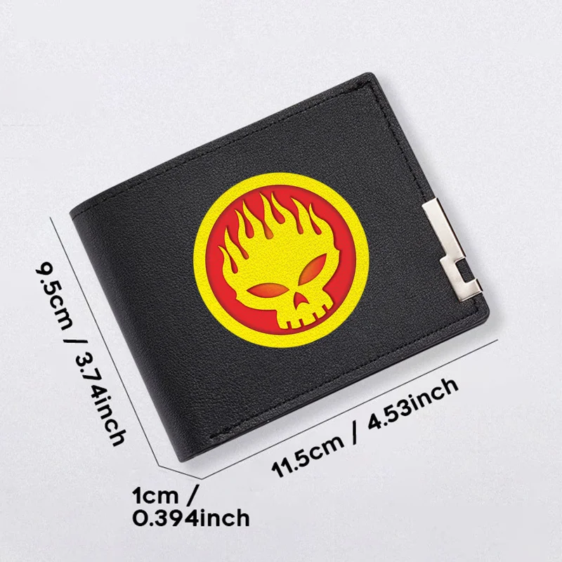 МУЖСКИЙ тонкий кошелек с логотипом FLAMING SKULL, из искусственной кожи, светящийся, прочный, БИЗНЕС, МОДНЫЙ АКСЕССУАР ДЛЯ ИСПОЛЬЗОВАНИЯ