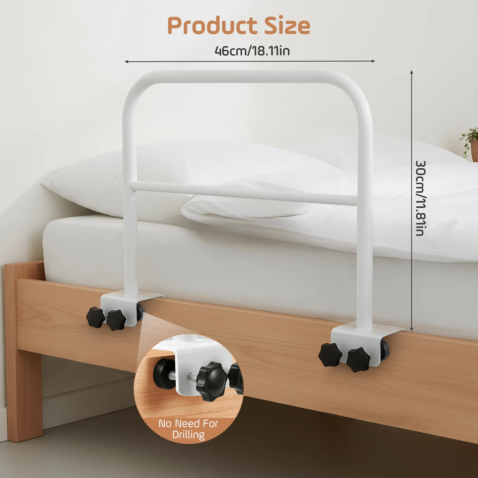 Folding Bed Safety Rail For Elderly Adults Bed Rails Safety Assist Handle Bed Railing Folding For Elderly Seniors Adults