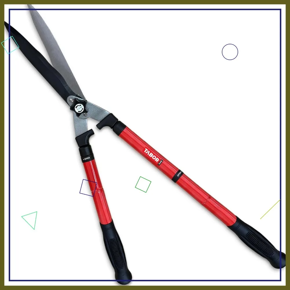 

Extendable Telescopic Hedge Shears with Wavy Blade - Lightweight Manual Clippers for Tall Bushes & Shrubs
