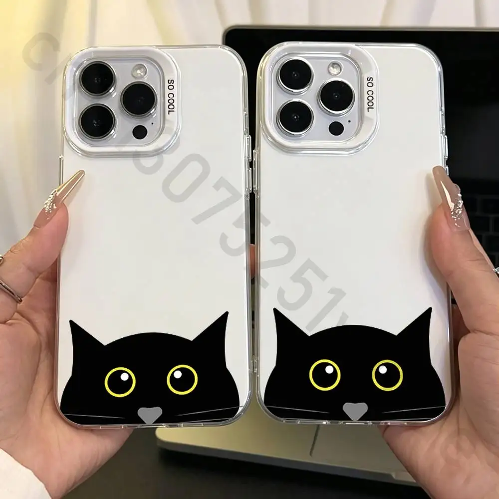 

cat Phone Case for iPhone 17 16 15 14 ProMax 13 11 Pro Max air Plus Matte IMD Laser Cover