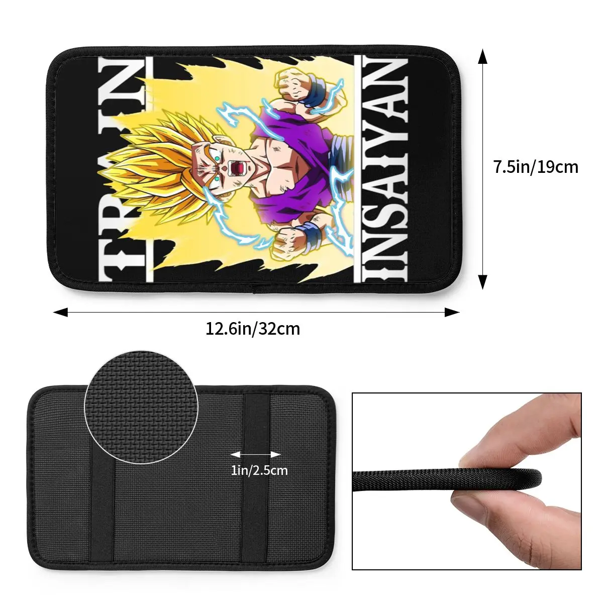 Dragon Ball Center Console Cover Pad Universal Car Interior Accessories Train Teen Car Armrest Cover Mat Automobiles Armrest Pad