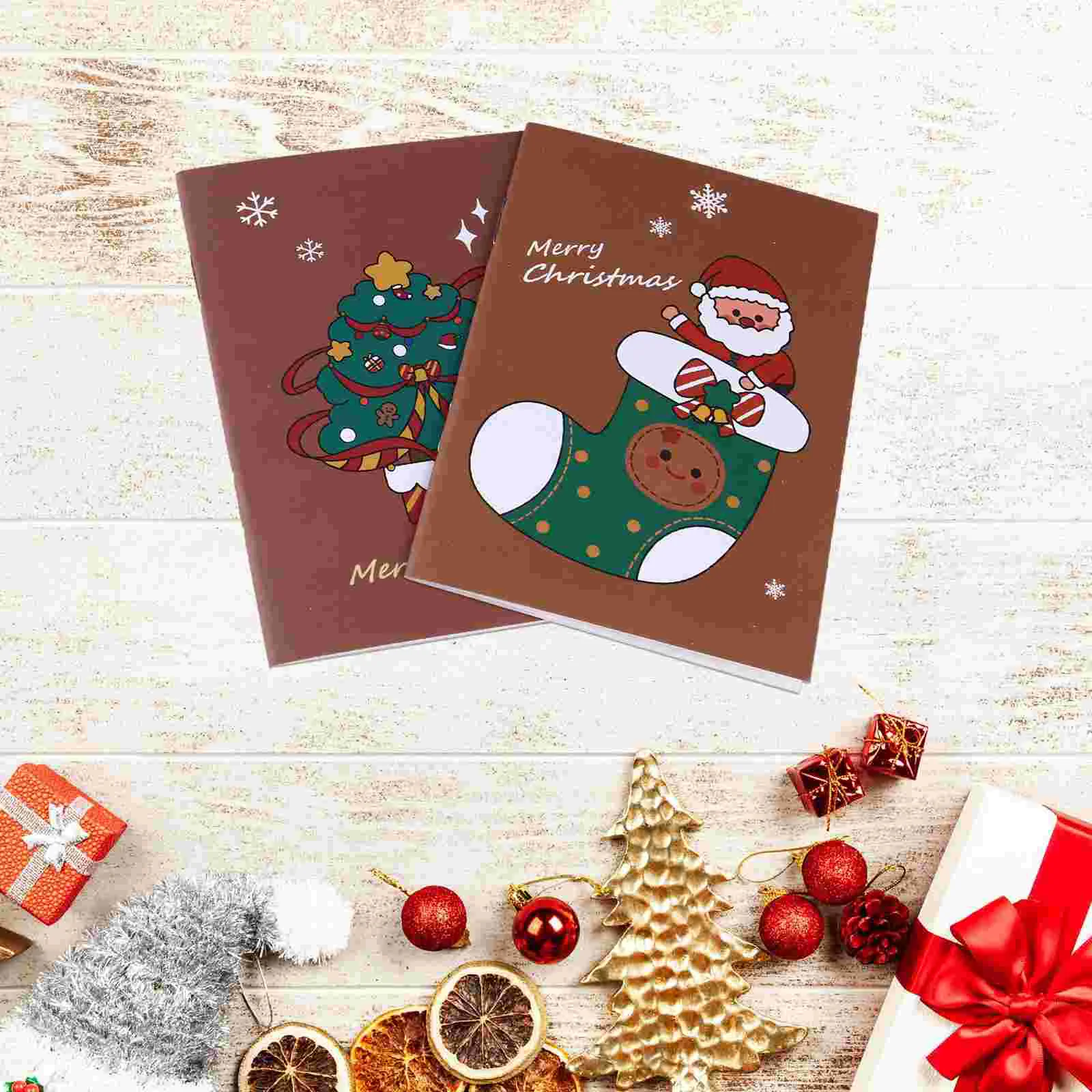 50 Pcs Christmas Book Notebook School Notepad The Student Journal Writing Cartoon Diary Pocket