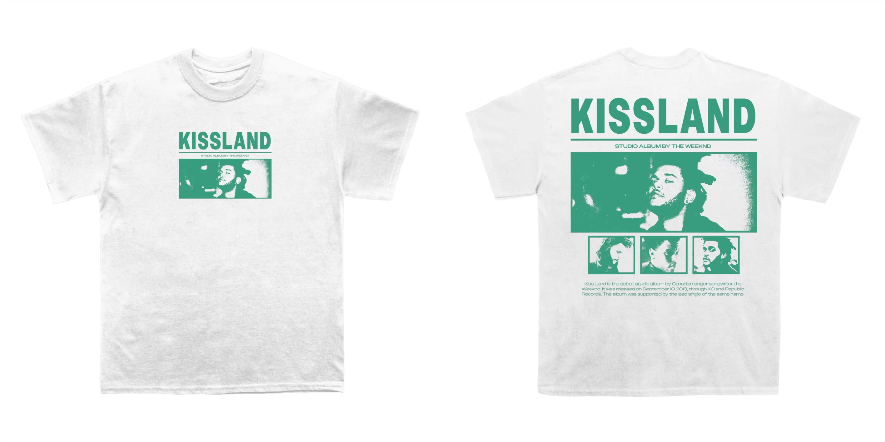 The Weeknd Kissland Retro R&B Pop Graphic T-Shirt, Streetwear 100% Cotton Oversized Short Sleeve Women And Men T-Shirt