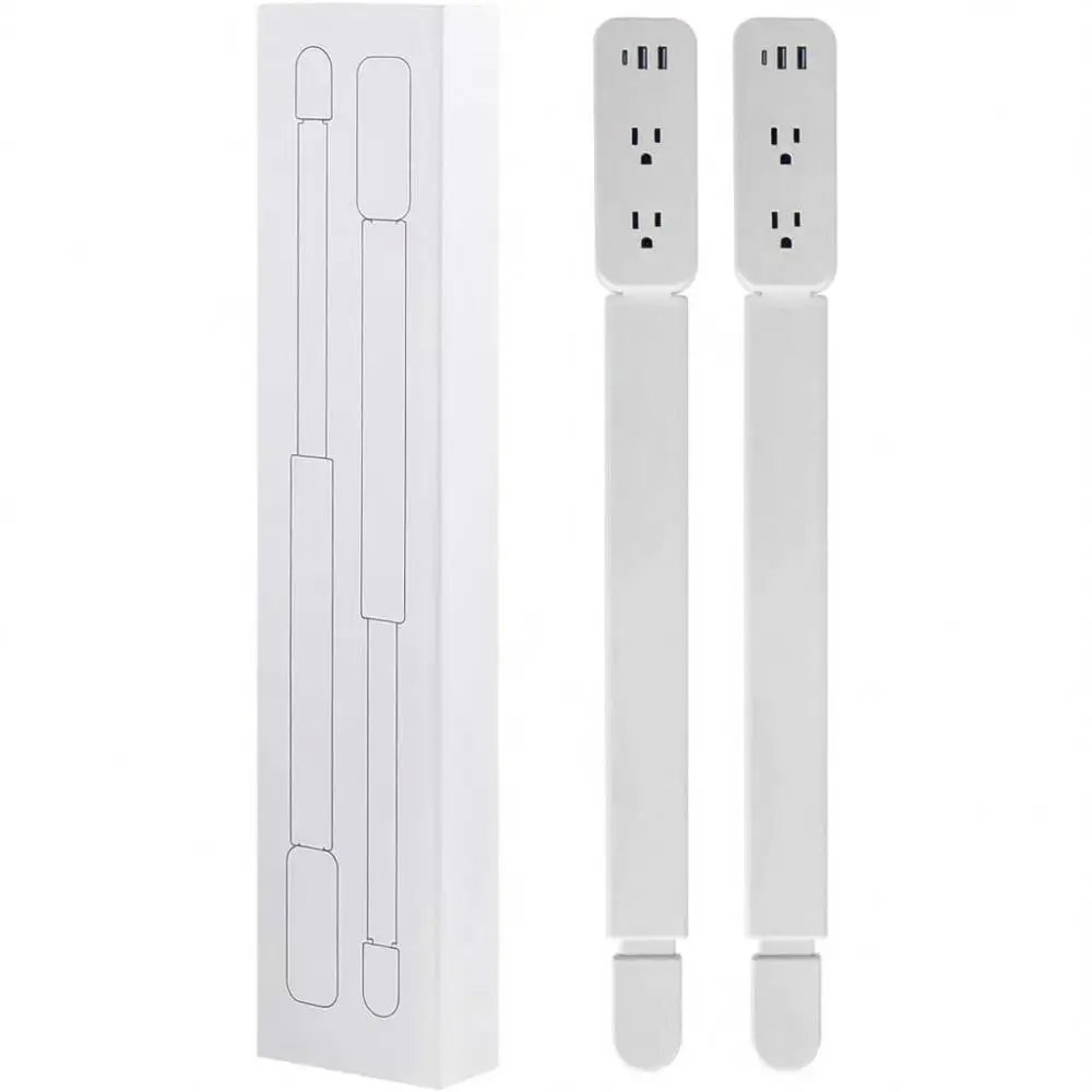 

Удлинитель электрической розетки USB-A USB-C с 2 розетками переменного тока, поворот на 180°, удлинение 22-34 см ° Розетка для труднодоступных мест, настенная, с несколькими гнездами