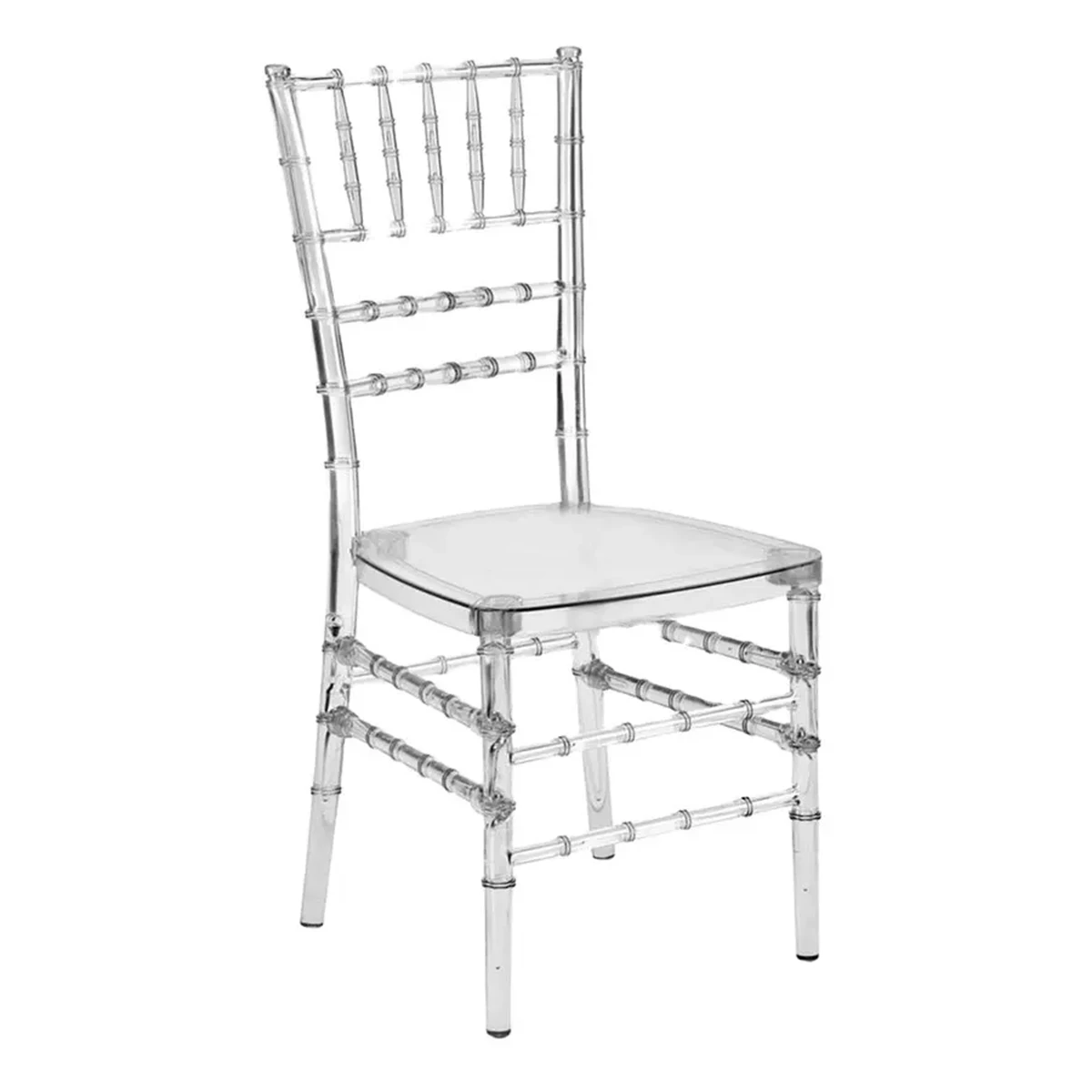 24pcs)Acrylic Transparent Crown Chiavari Crystal Dining Chairs for Wedding