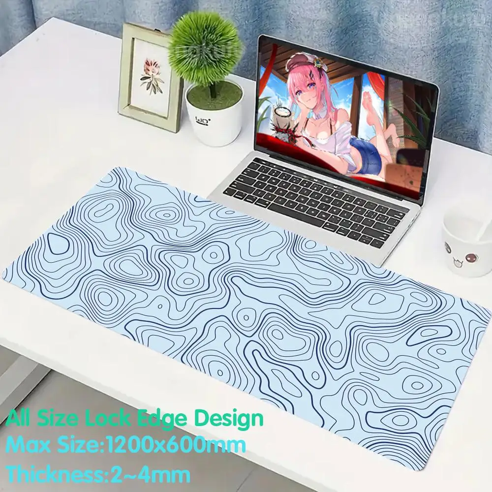 

Contour Lines Mouse Pad Rubber Mouse Keyboard Carpet Gaming Desk Accessories Pad 4mm Desk Gadgets Super Big Large
