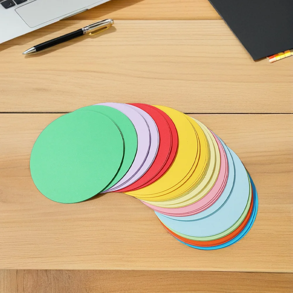 

500pcs Circle Cutout Paper Double Sided Origami Sheets For Craft Japanese Diy Art Projects Holiday School Decorations