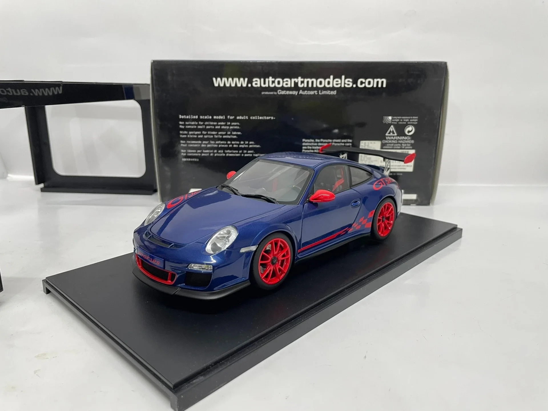 

Autoart 1:18 997 GT3RS 3.8 Blue Red Simulation Limited Edition All Open Alloy Metal Static Car Model Toy Gift