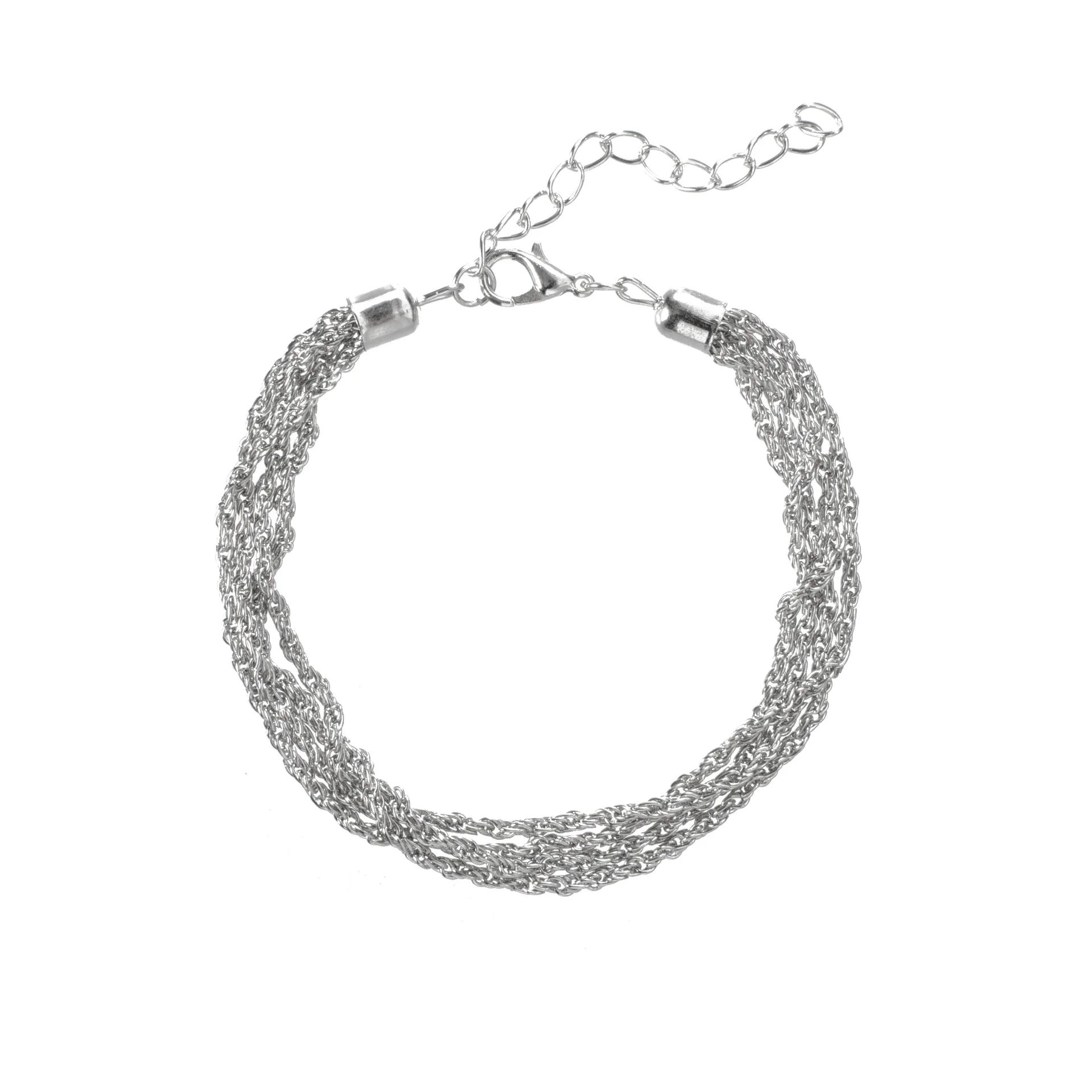 4PCS Set Vintage Silver Color Tassel Bracelet for Women Charm MultiLayer Stainless Steel Chain Bangles Party Jewelry Punk Gift