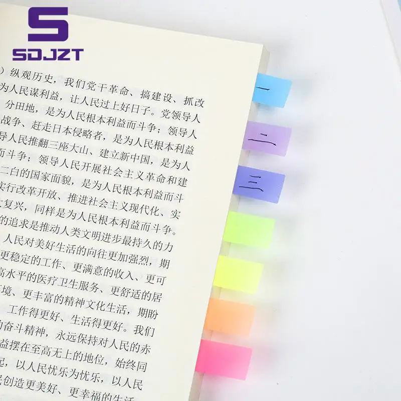 125pcs/set Morandi Transparent Fluorescent Index Tabs PET Arrow Flags Sticky Note For Page Marker Planner Stickers Office School