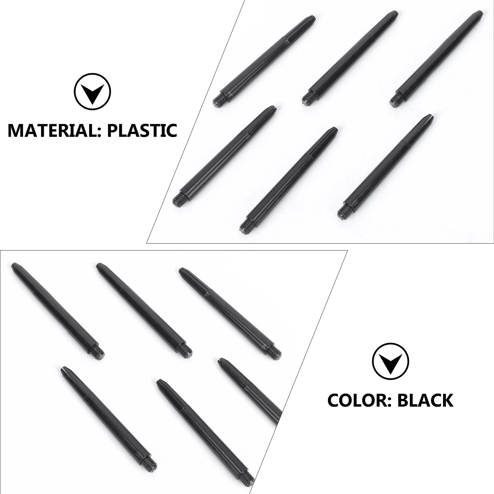 

100pcs Threaded Dart Shafts Plastic Screw Fit Most Flights Medium 48Mm Length Front-Loaded Balance Shafts Throwing