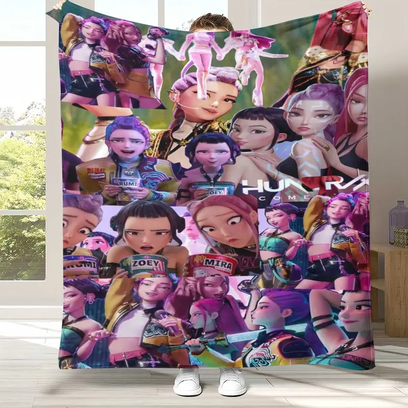 D-Derpy Tiger KPop Group Cartoon  Soft Flannel Throw Blanket,Cozy Warm Blanket for Bed,Sofa,Living Room,Picnic,Picnic,Home Decor
