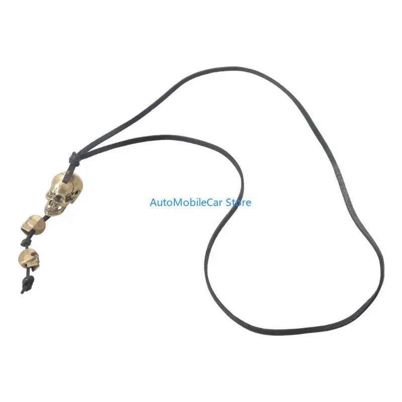 

G8TE Lucky Skull Motorcycle Bells Hangings Charm For Rear View Mirror Decoration And Safety Ward Offroads Bring Luck