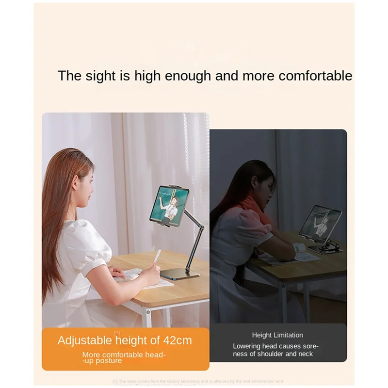 Tablet Stand Adjustable Desk Portable Tablet Smartphone 360° Rotating Tablet Holder Easy To Use