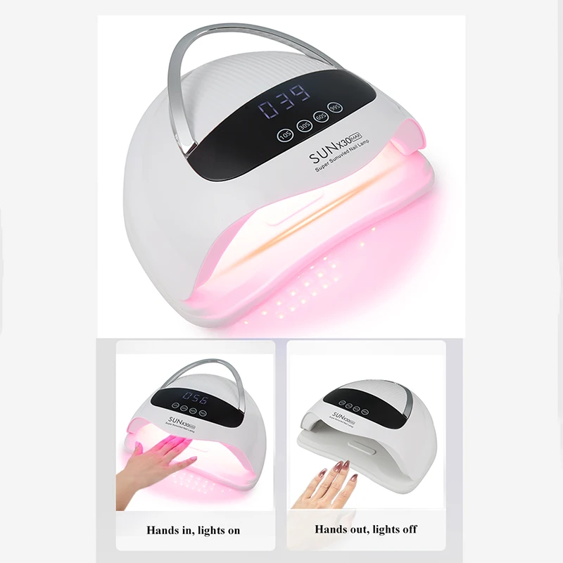 SUN X30MAX 90LED UV Lampada per unghie a LED per l'essiccazione dello smalto gel con display a LED Lampada per manicure professionale Asciugatrice per salone Strumento per uso domestico