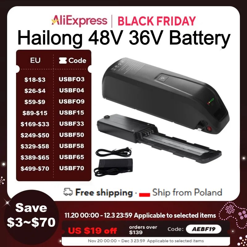 Stock ue 48V 250-1800WOriginal Hailong batterie 10Ah 15Ah 20Ah pour Bafang BBS02 BBS03 BBSHD moteur pleine capacité bloc d'alimentation