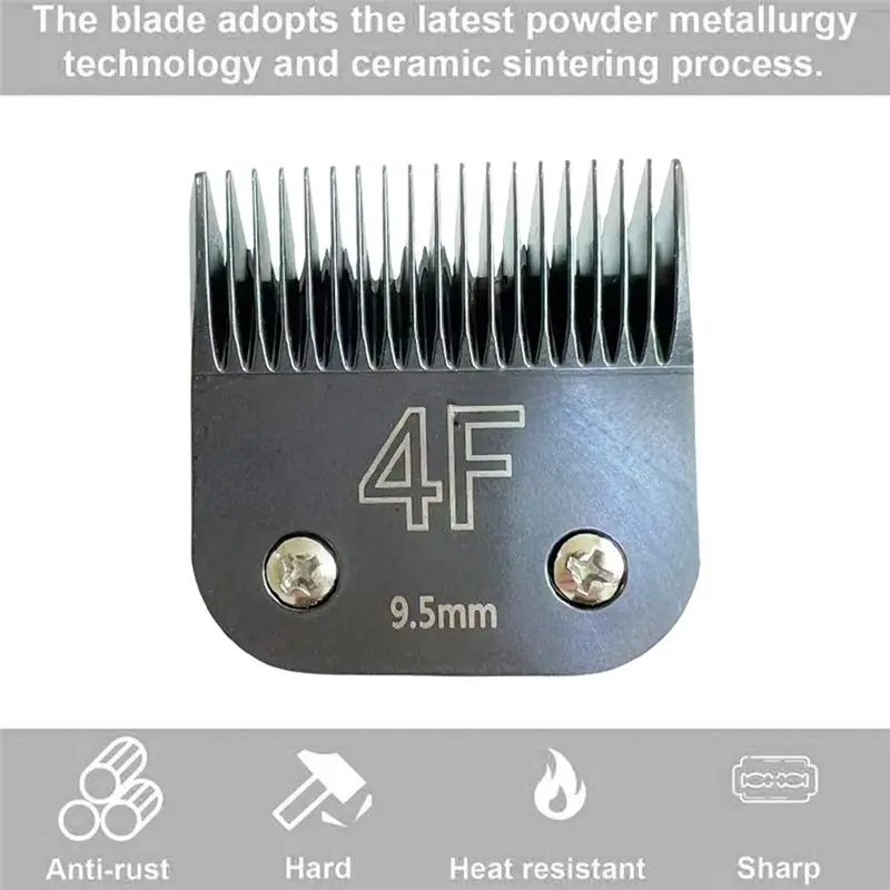 B03C-Pro Detachable Blade 4F 9.5Mm Replacement For Wahl KM 10 For Andis AG/AGC SMC/Oster A5/Classic 76 Animal Clipper Models - view 2