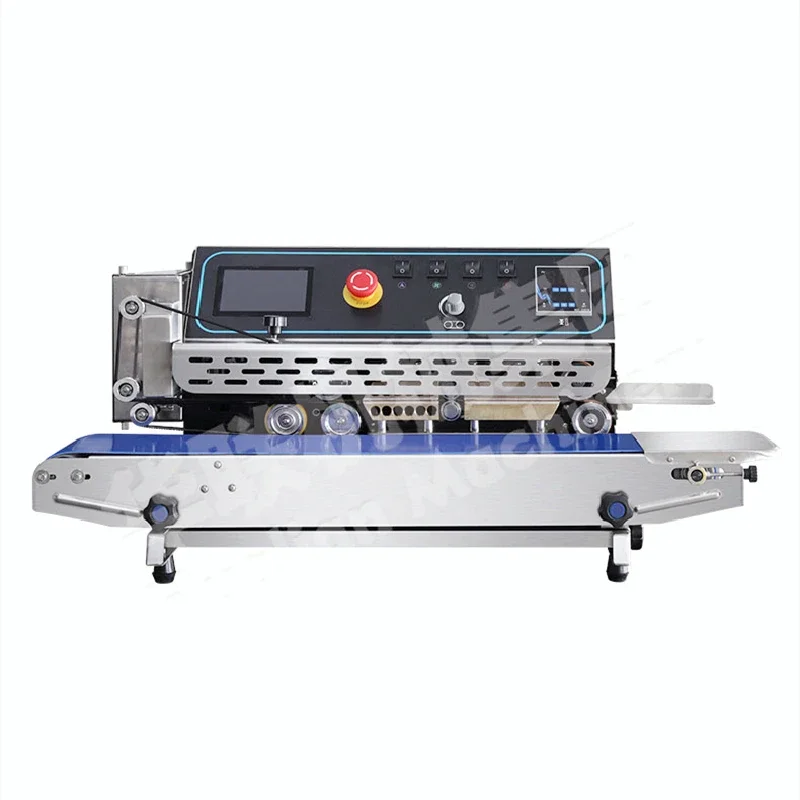 new arrival automatic printing code and sealing machine, continuous heat band sealer with printing for plastic bags