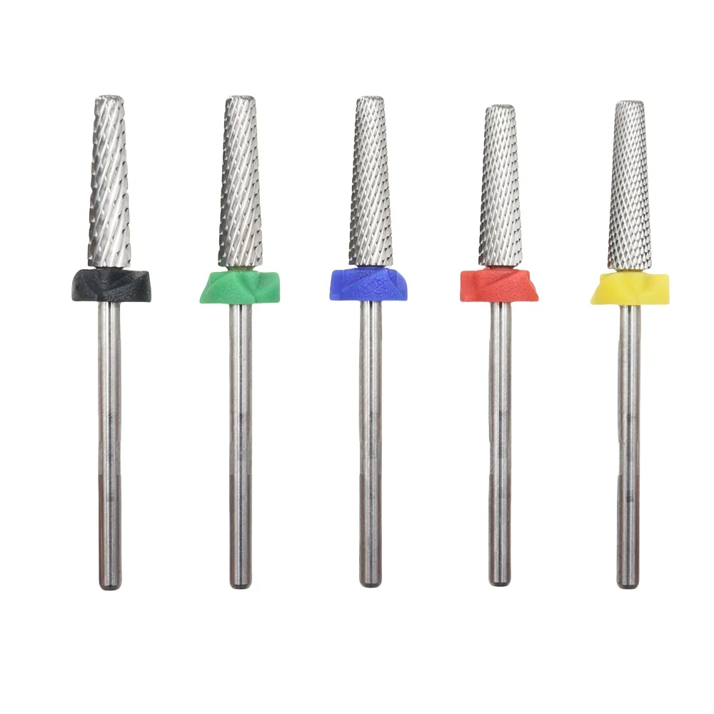 

1Pcs Long Mini 5-in-1 Professional Tungsten Carbide Nail Drill Bits, Unscented, Tapered Milling Cutters For Gel Acrylic Removal,