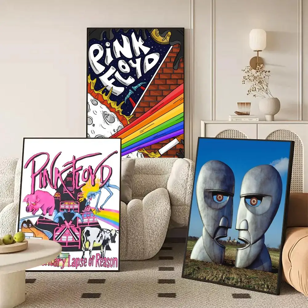 P-Pink F-Floyd ملصق فني عالي الدقة طباعة شخصية قماش جدار جدارية ملصق فني صور لغرفة المعيشة ديكور المنزل