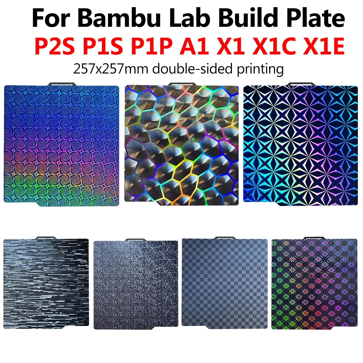 �y�Z�[�����zBambu Lab P1P P1S P2S A1 X1 X1C�p�r���h�v���[�g 257x257mm ���ʃX�v�����O�X�`�[���V�[�g PEI PEO PET Bambulab X1 Carbon P1P�Ή�
