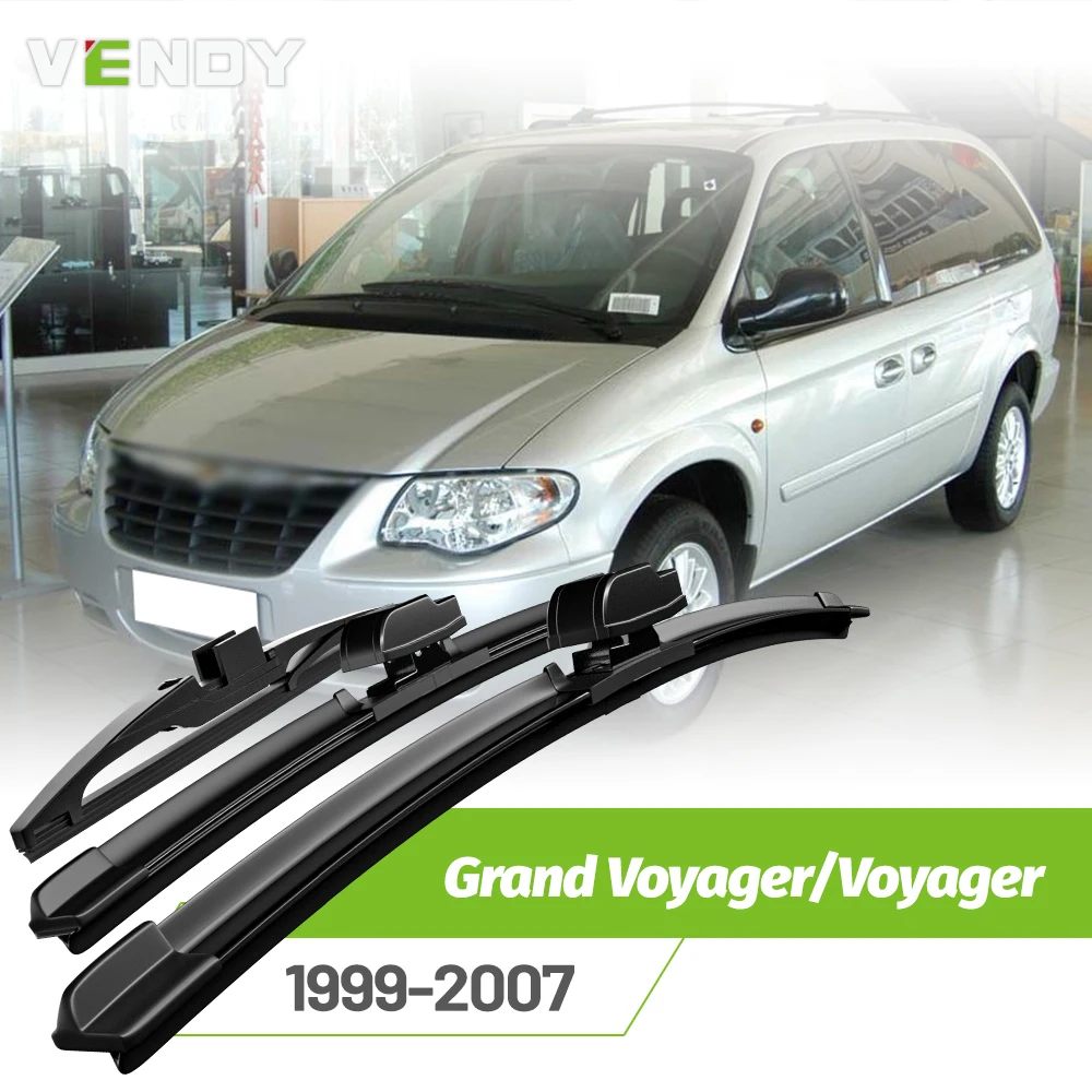 Vordere und hintere Wischerblätter-Set für Chrysler Grand Voyager/Voyager 1999–2007, Windschutzscheiben-Regenbürsten, 26 Zoll + 26 Zoll + 16 Zoll
