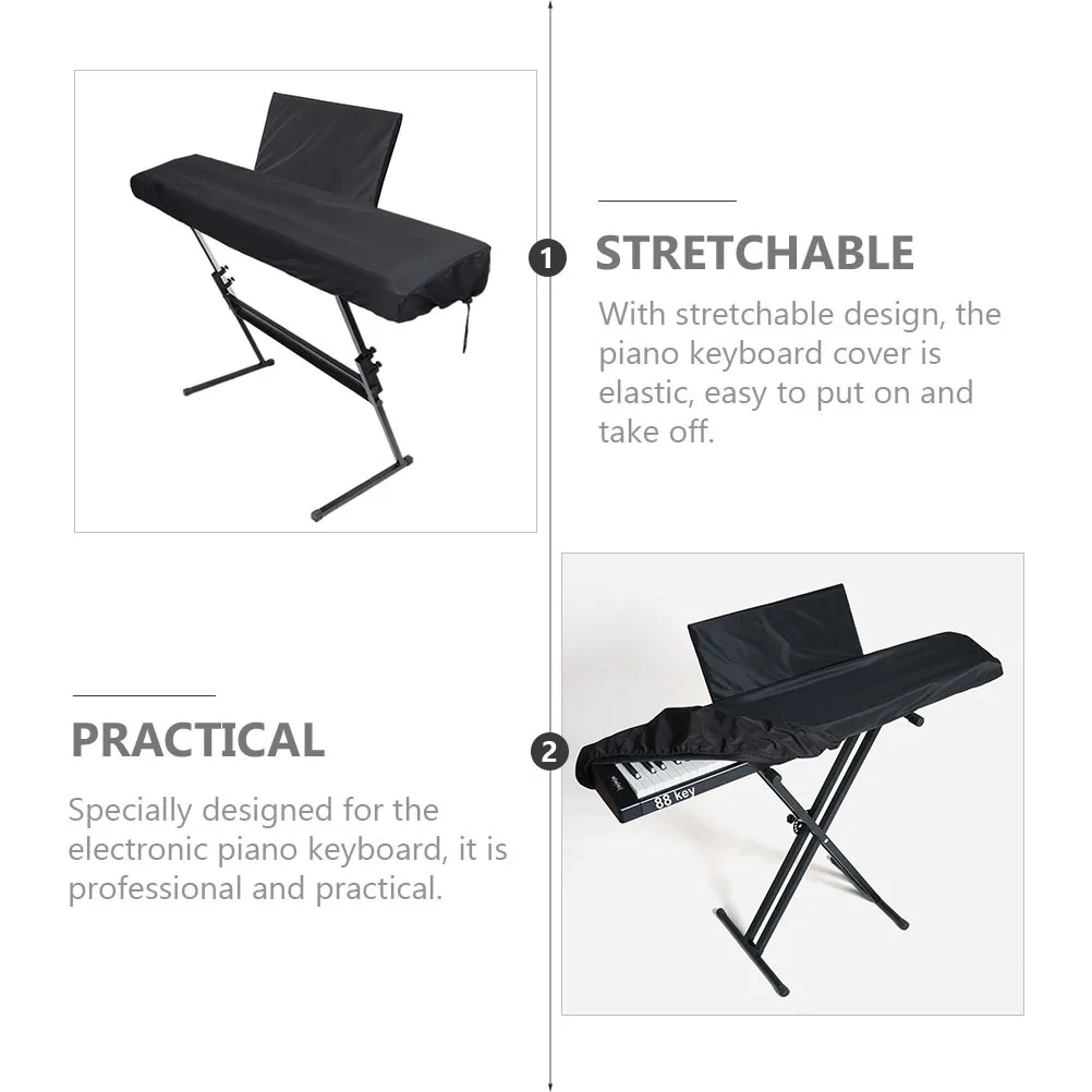 

Durable Stretchable 88-Key Piano Keyboard Cover Dustproof Protector for Electric and Digital Pianos Piano Keyboard Cover