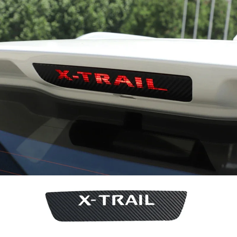 Car Rear High-mounted Brake Lamp Cover Carbon Fiber Sticker High Positioned Rear Light For Nissan Xtrail X Trail T32 2013-2021