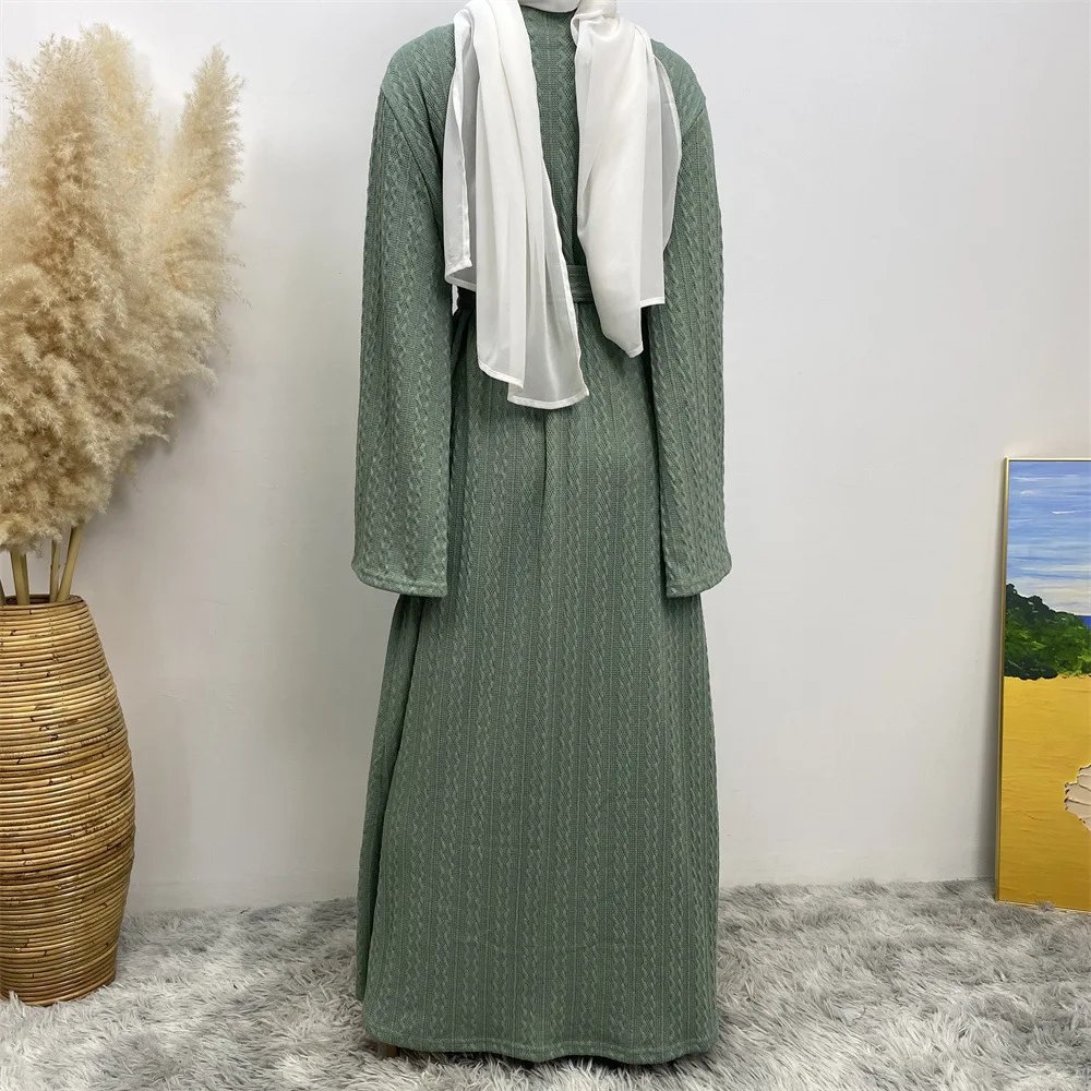 new autumn and Dubai's winter sweater with loose sleeves and side pockets, cardigan robe, 1955-1