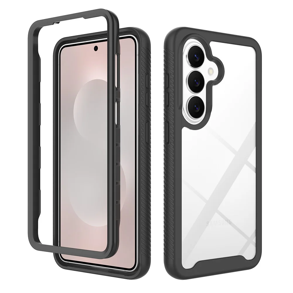 Shockproof Case For Samsung Galaxy S26 Plus S26+ Funda Capa Transparent TPU/PC Phone Cover Front Frame With Clear Armor Shell