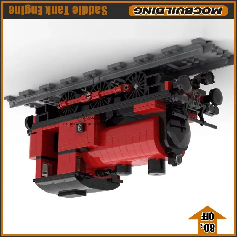 

MOC Building Blocks Saddle Tank Engine City Train DIY Assembled Technology Bricks Express Educational Children Toys Xmas Gifts
