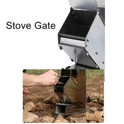 Stainless Steel Foldable Camping Wood Stove Collapsible Rocket Firewood Stove Burning Outdoor Camping Hiking Bushcraft