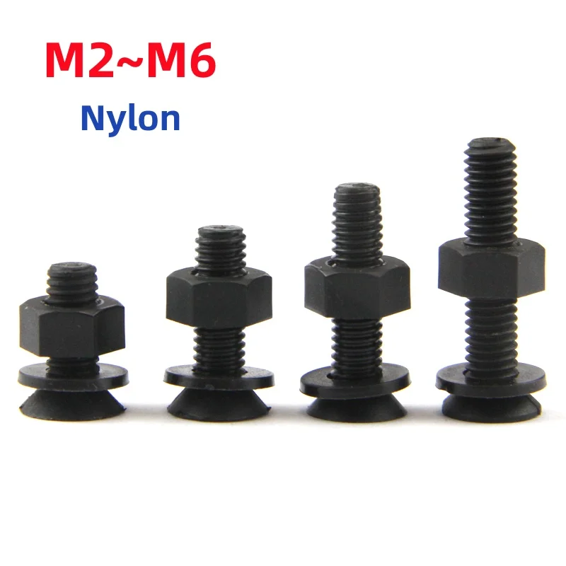 M2 M2.5 M3 M4 M5 M6 Black Nylon Countersunk Screws Nuts Washers Insulation Plastic Flat Head Phillips Bolts Combination Set