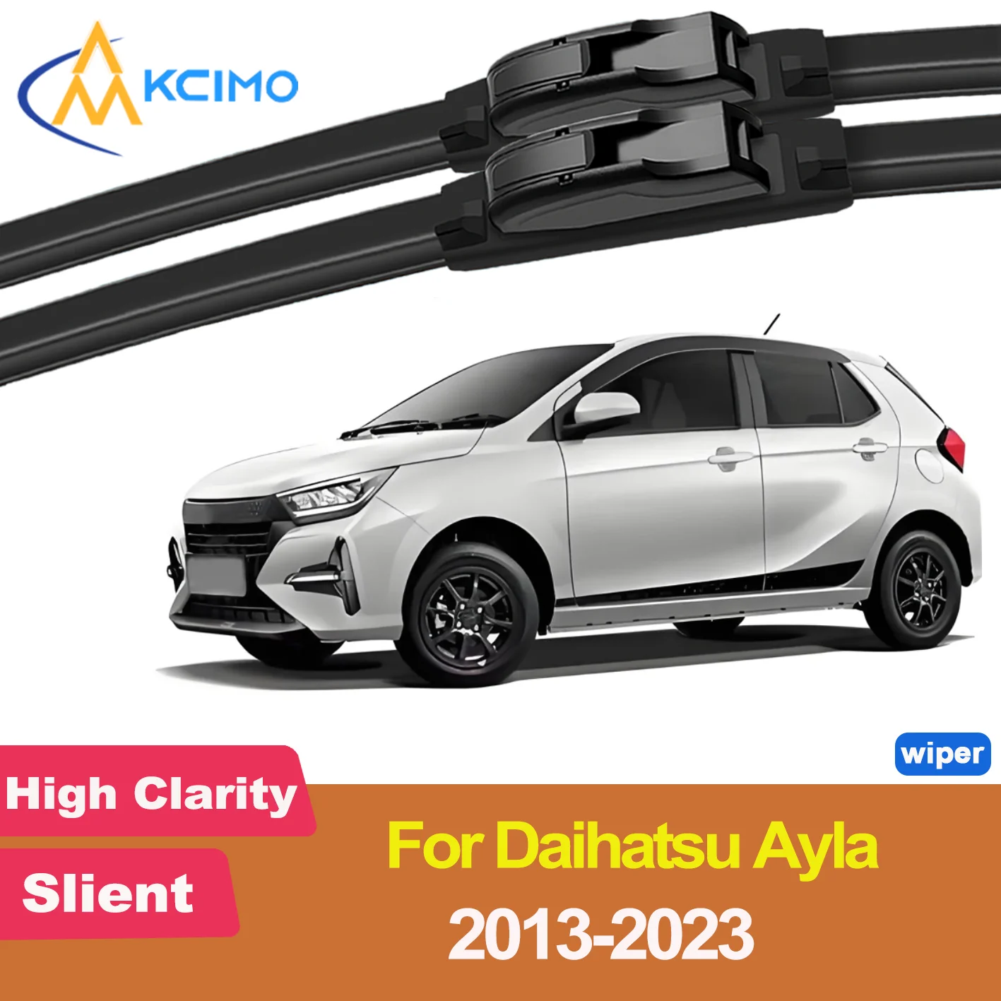 

2PCS New Wiper Blades for Daihatsu Ayla B100 2013-2023 Toyota Agya Toyota Wigo[3] Perodua Axia (Malaysia) Front Windshield Brush
