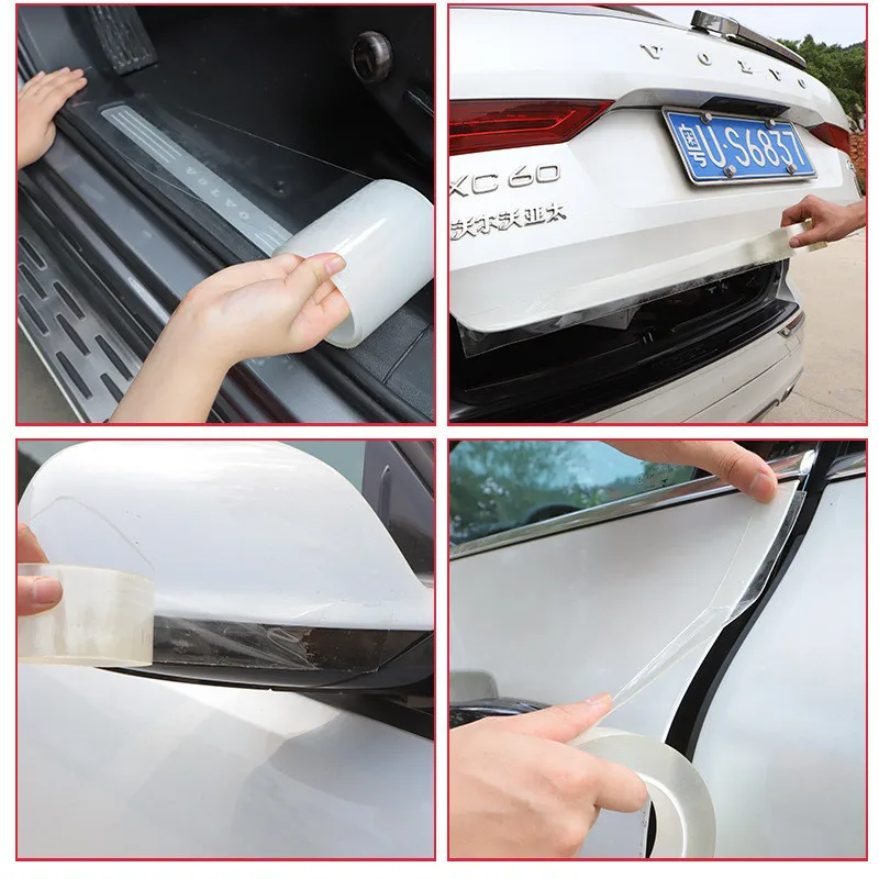 Transparent Auto Tür Aufkleber Protector Auto Tür Sill Kratz Aufkleber Protector Nano Band Auto Stoßstange Streifen Auto Schützen – Detail 3