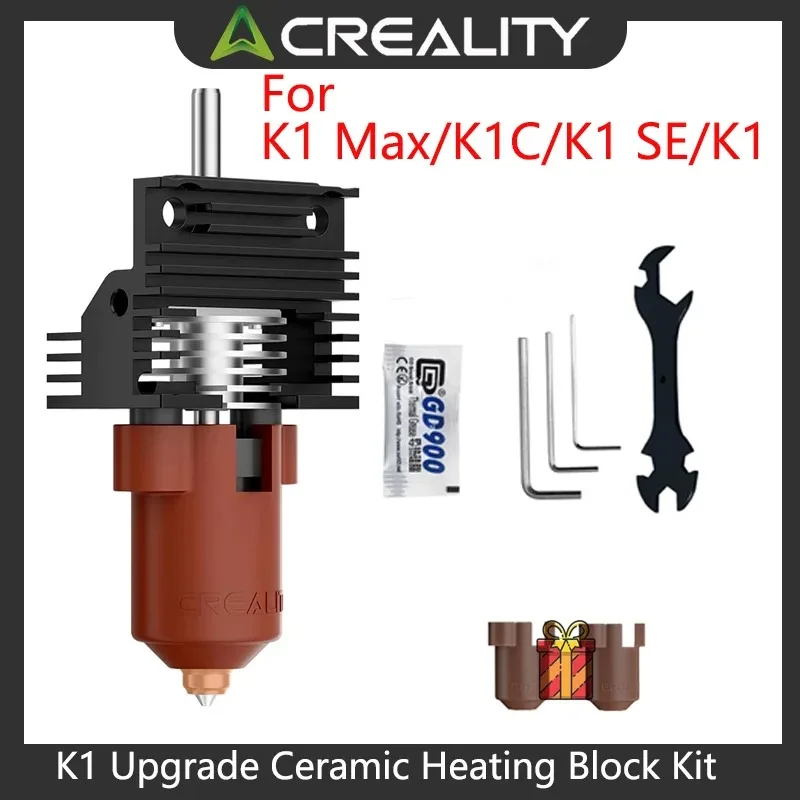 Creality K1 Ceramic Heating Block & Unicorn Quick‑Swap Nozzle Kit 300℃ Accessory for 3D Printer Hot‑End Replacement
