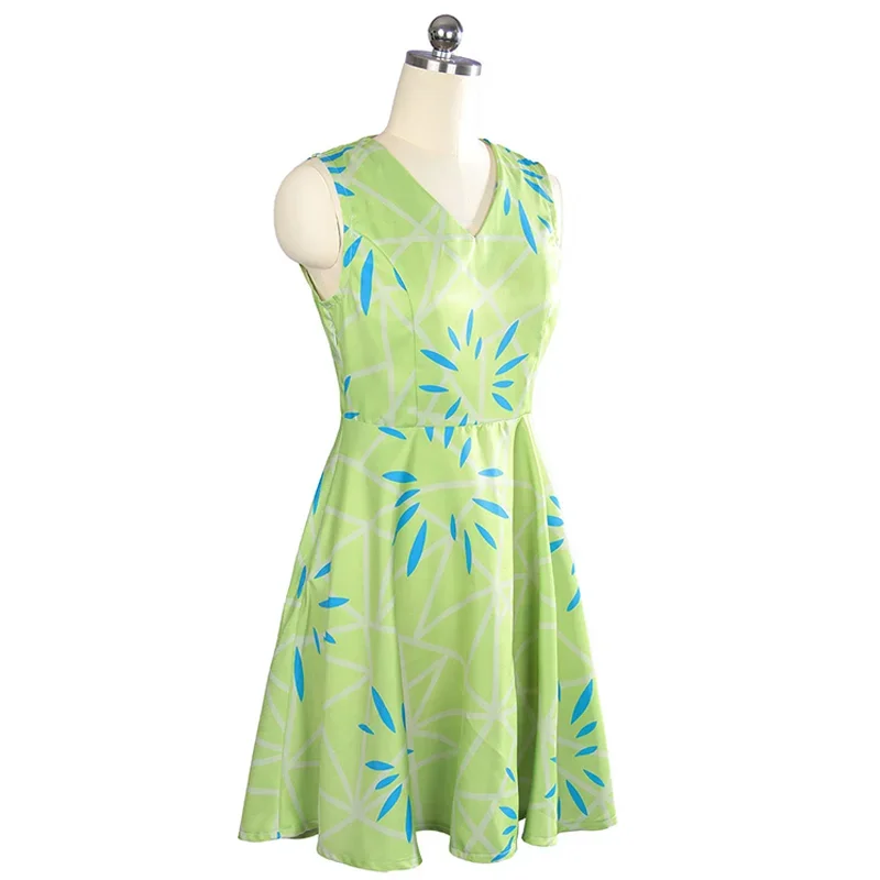 女性のためのジョイディバストのコスプレコスチューム、アニメ映画、プリントドレス、ロングドレス、スカーフ、ハロウィーンのユニフォーム、カーニバルの衣装、大人