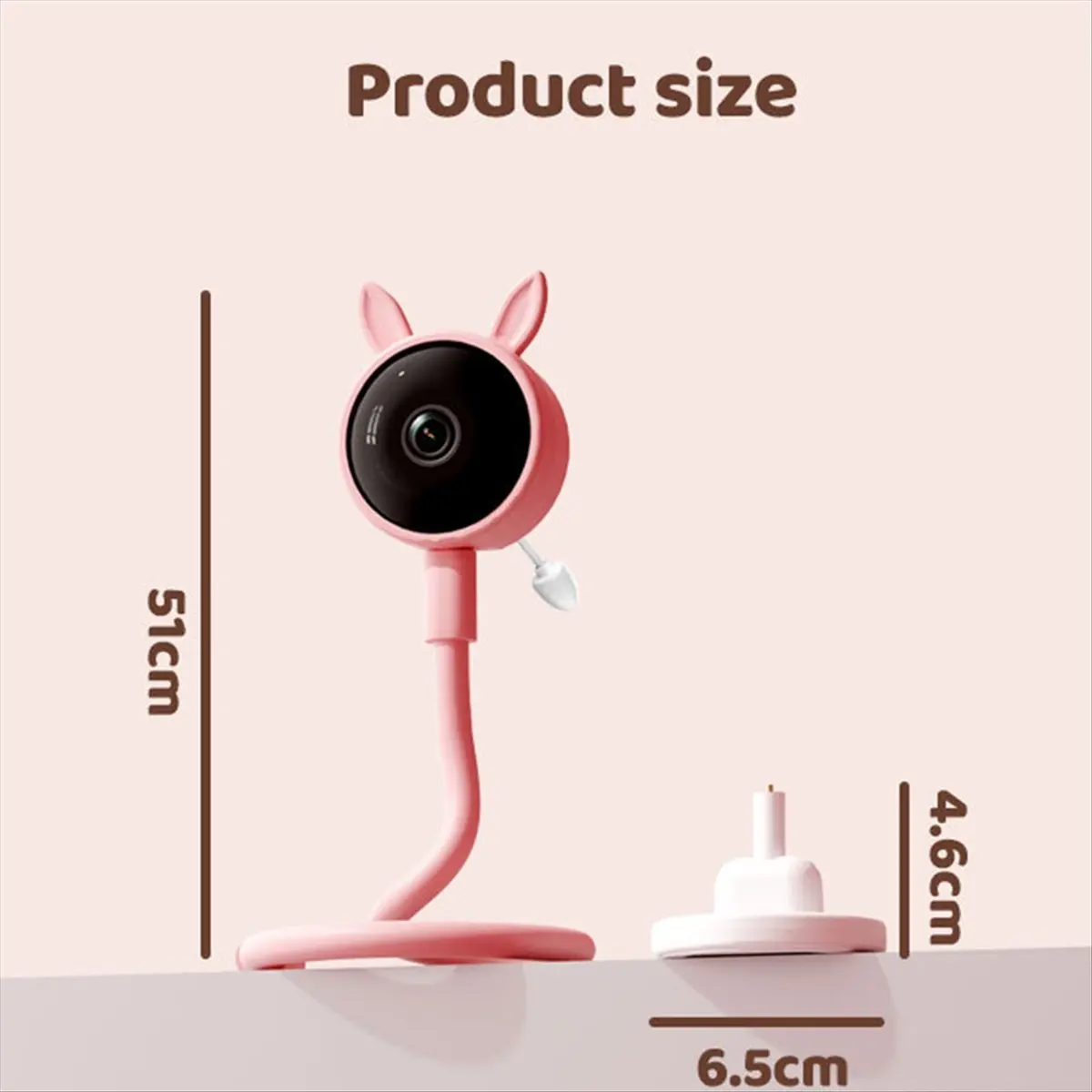 

(A30I) 2MP 1080P Tuya APP Remote Control Baby Monitor WIFI IP Camera 120Degree Babysitter Intercom Baby Camera Pink US Plug