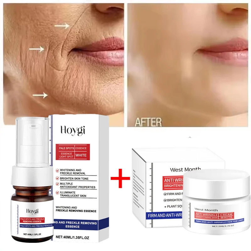 

Collagen Face Cream Firming Lifting Fine Line Deep Anti Sagging Wrinkle Anti-Aging Products Brighten Serum Korean Skin Care Set