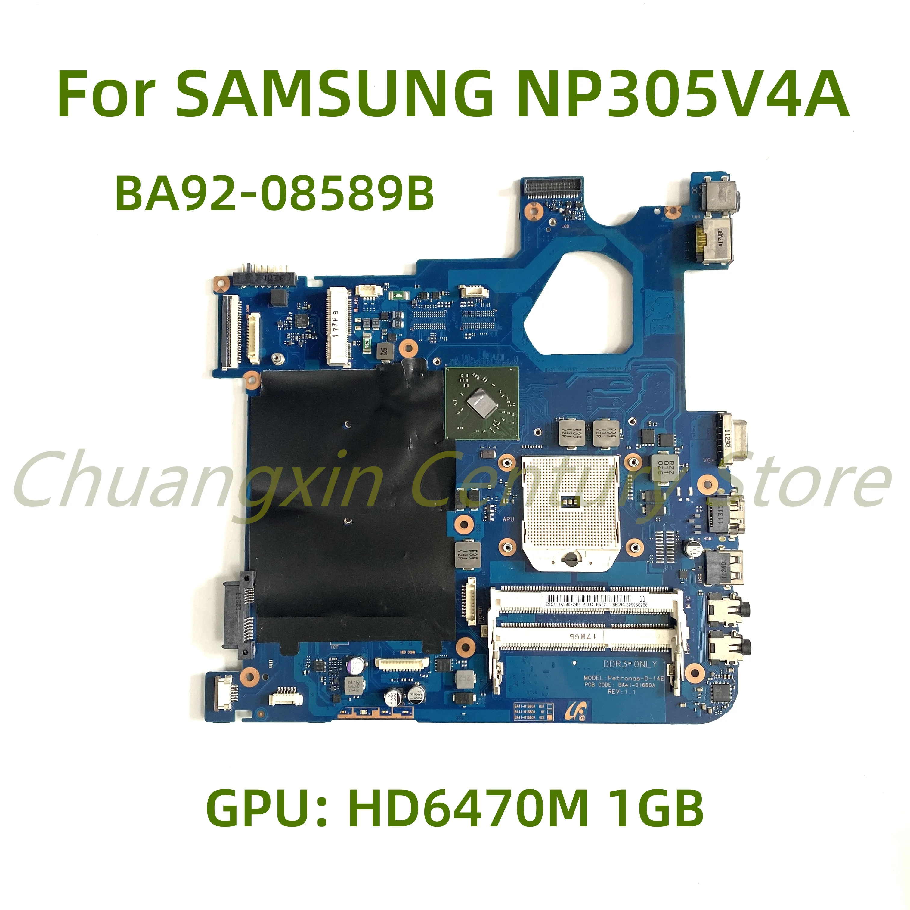 Suitable for SAMSUNG NP305V4A laptop motherboard BA92-08589A BA92-08589B BA41-01680A with GPU: HD6470M 1GB 100% Tested Work