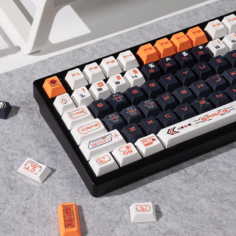 Mechanical Future Theme Keycaps Set PBT Five Sided Thermal Sublimation 157keys Cherry Profile Keycaps for Mechanical Keyboard