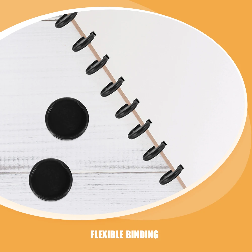 100Pcs Disc Binder Rings Mushroom Hole Plastic Book Binding Discs for Loose Leaf Photo Albums Flexible Notebook Planner Binding