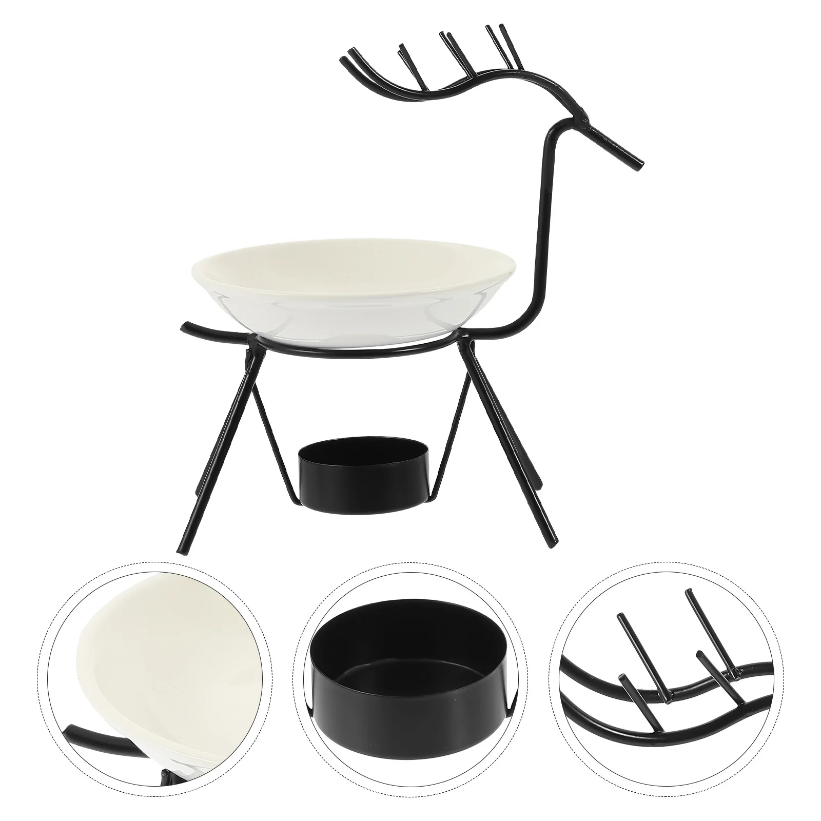 Bruciatore di incenso di cervo in ferro Diffusore di fumo stile piatto elegante per l'home office Yoga Studio Aroma Therapy Decor Porta incenso