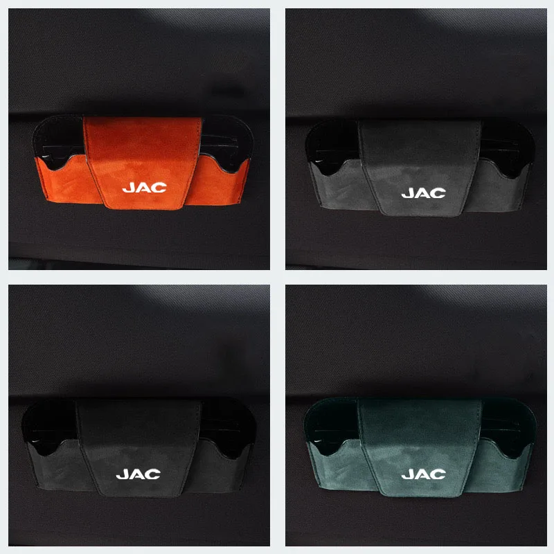 

Car Sun Visor Storage Box Storage Bag Glasses Suede Sunglasses Case Holder for JAC Refine J3 J2 S5 S3 J5 J6 J4 T8 Vapour S2 Car