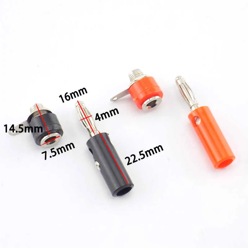 Banana Plug Female Male Connector Plug 4mm Banana Socket Female Insert Connector Nickel Plated DIY C2