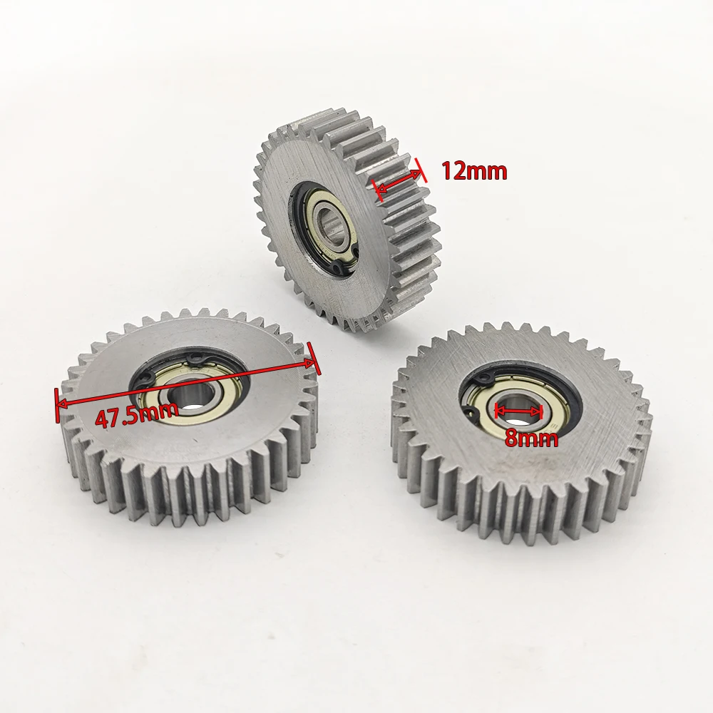 3 Buah Roda Gigi Baja E-bike 36T Roda Gigi Motor Planet 47.5X12Mm Roda Gigi Logam Skuter Listrik Roda Gigi Transmisi Daya