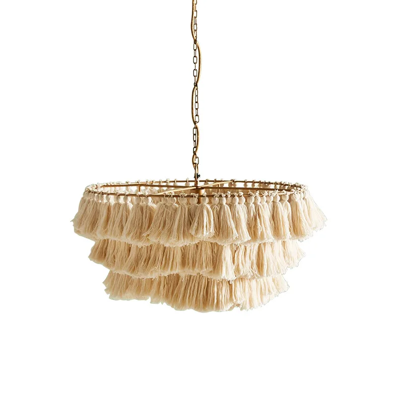 

Fela Tassel Pendant Lights Bedroom Living Room Kitchen Hanging Lamp Fabric Ceiling Chandeliers Decoration Suspension Modern